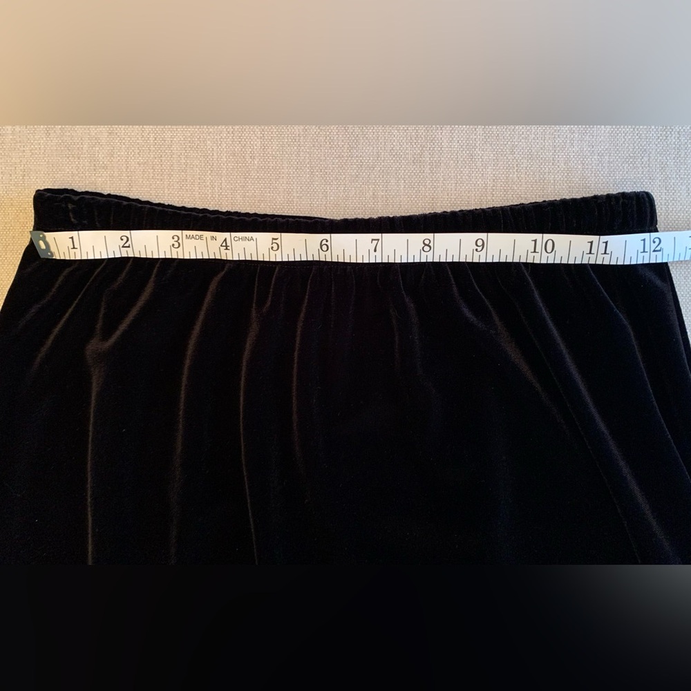 Black Velvet Maxi Skirt for Women, Elastic Waistband, Holiday Classic - Picture 4 of 8